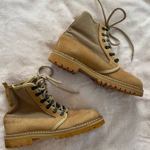 Vintage Tan Lace-Up Eddie Bauer Ankle Winter/Work/Hiking Boots 6.5